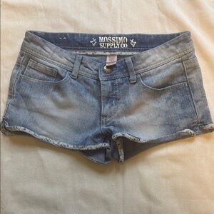 Mossimo Supply Co. Blue Jean Shorts with Frayed Hem